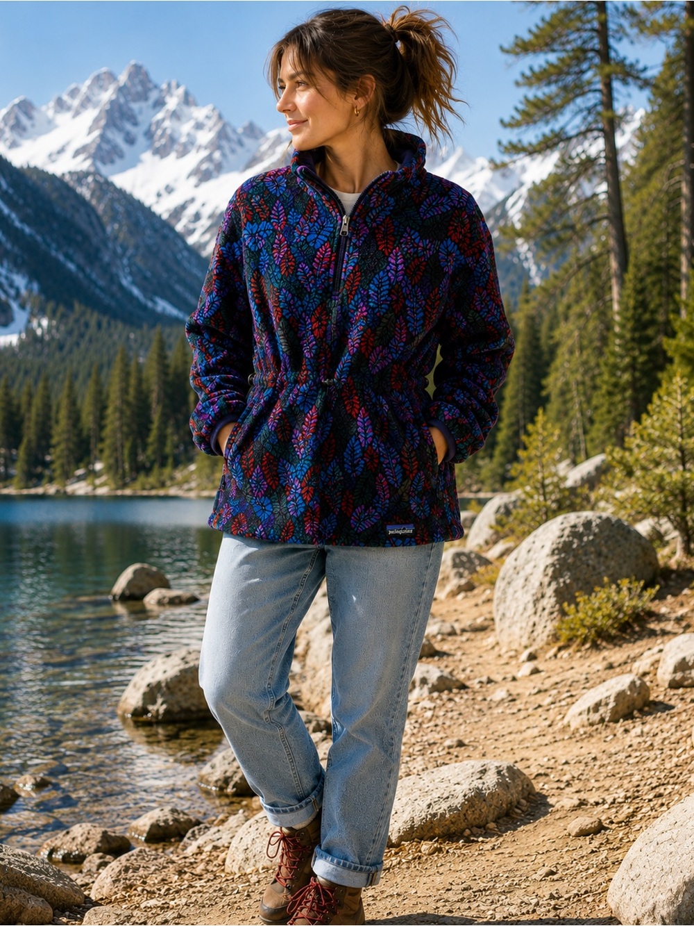 Rare Vintage Patagonia Synchilla Anorak Spears Pattern Made USA Sz 10